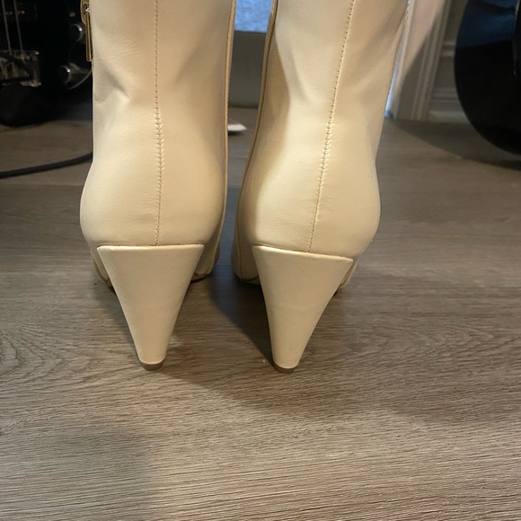 White Leather Booties - Picture 3 of 3